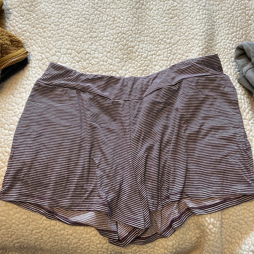 Jockey Purple and White Striped Shorts